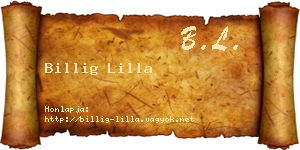 Billig Lilla névjegykártya